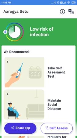 Arrogya setu app set up,
